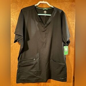Healing Hands Black Mariah 3X Scrub Top NWT HH Works